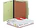 Universal 10251 Pressboard Classification Folder, Letter, Four-Section, Green, 10/Box