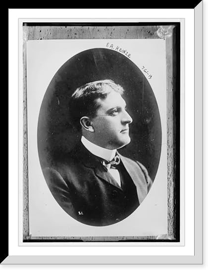 Historic Framed Print, F.A. Heinze, cameo port., 17-78" x 21-78"