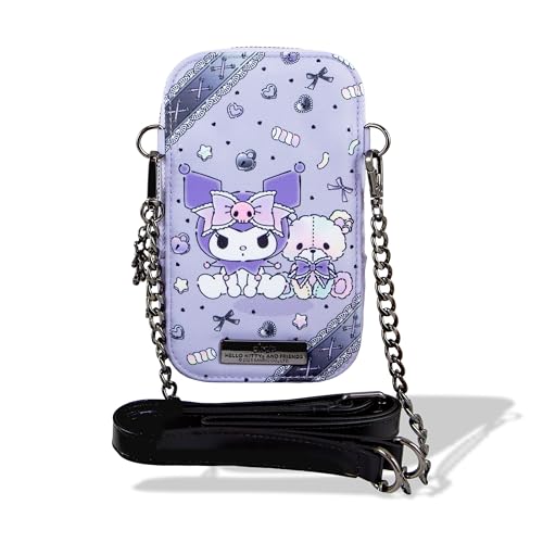 Sonix x Bolsa de telefone Sanrio - Bolsa e carteira universal para smartphone, bolsa tiracolo e bolsa de ombro | Urso pastel Kuromi