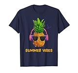 Pineapple Summer Vibes Tee Shirts for Women Girl