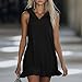 Akklian Summer Sweatshirt Dress Casual Sleeveless Mini Dresses Fashion Hoodie Ruffle Hem A-Line Tank Dress for Tennis Golf Black