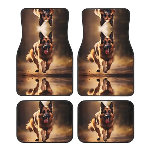 Tapis de voiture berger allemand HYTTER lot de 4 universels antidérapants et lavables