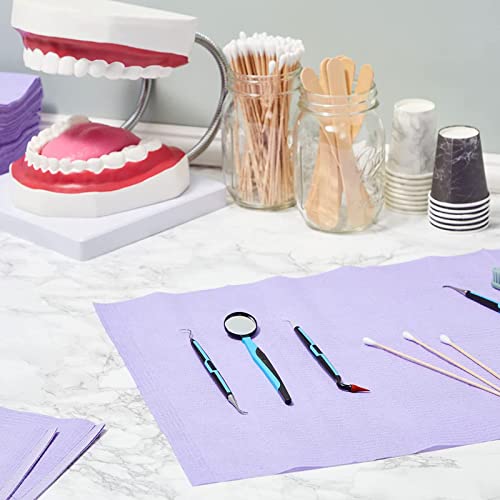 Shmian 125Pcs Nail Art Table Towels Mat 13" X 17" Waterproof Disposable Clean Pads Paper Acrylic Nails Manicure For Dentist Or Medical Tray Cover Nail Art Salon Tool (Purple) #TOP4