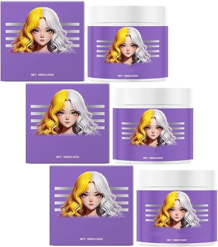 Antiamarillez purpur-Maske,purple Moisturizing Conditioner, Deep Conditioning Hair mask,purple hair mask blonde silver hair,collage hair mask,gloss hair treatment, repair dry frizzy hair, 100g (3PCS)