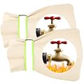 RHuar Winter Outdoor Faucet Cover,2 Pack 9.05" H X 7.89" W,pipe covers for outside,Thickened Outside Garden Faucet Socks for Freeze Protection, Reusable Insulated Faucet Covers, (beige)