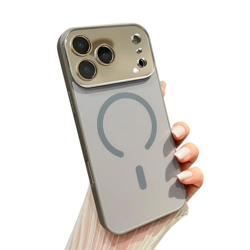 Coque magnétique iPhone 14 Pro Max gris protection objectif appareil photo sans fil