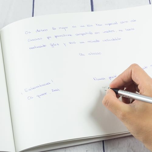 Miniatura 4 de Álbum Personalizado Para Libro De Firmas De Boda, Cubierta Blanca Foto
