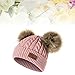 TENDYCOCO Sombrero Beanie Doble Pompom de Punto Gorras Otoño Invierno Cálido Suave...