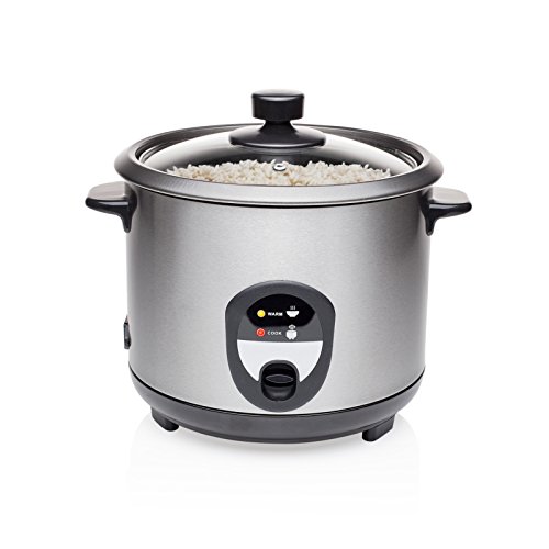 Elektrischer-Edelstahl Reiskocher 1,5Liter inkl. Löffel und Messbecher mit Warmhaltefunktion 500Watt – Bild 3