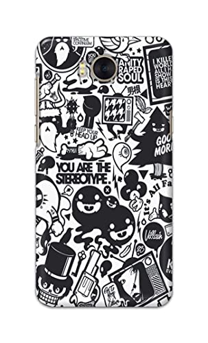 Image of Printed Hard Back Cover Case for Huawei Y5 2017 | Huawei Y6 2017 | Nova Young Back Cover (Mixed Cartoon) -1302
