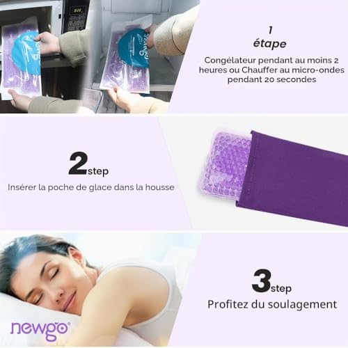 NEWGO Poche de Gel Post-partum Réutilisable – 2 Packs, 4 Housses Lavables – vue 5