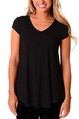 Micosuza Womens Rash Guard Swim Shirt UV Sun Protection Short Sleeve Swimwear Dress Top Black