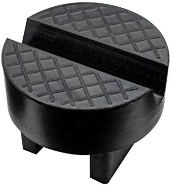 Floor Jack Pad Stand Adapter Universal Rubber Slotted Frame Rail Pinch welds Protector For Floor Jack 2 or 3 Tonne, Black
