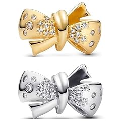 Golden Silver Bow 2Pcs