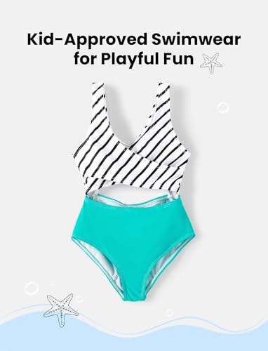 PATPAT Family Matching Swimsuits Swimwear Set for Couples Mommy and Me Striped Spliced Bathing One-Piece Swimsuits
