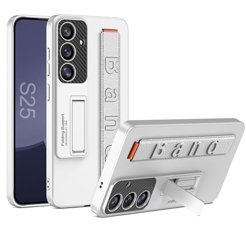 Image of BOUNCEBACK Electroplated Vegan Leather Back Case /Cover for Samsung Galaxy S25 Plus 5g - (Silver | Faux Leather)