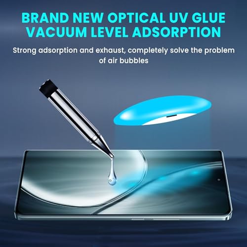 Image of SHILD - (Pack of 1 Curved Tempered Glass Screen Protector for Realme GT 6 / Realme GT 6T | UV Full Adhesive Glass | 9H Hardness | HD Clarity | Fingerprint Sensor Compatible