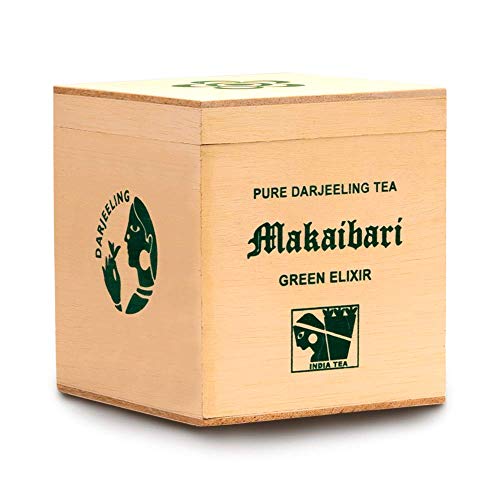 Image of Makaibari Darjeeling Green Elixir Chestlet - USDA Certified Premium Green Tea, Anti-Oxidants, Immunity Booster - 250 Gram