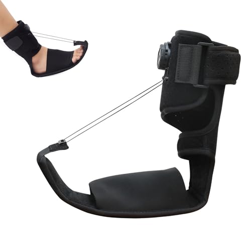 Upgraded Plantar Fasciitis Night Splint with Adjustable Straps for Pain Relief From Plantar Fasciitis, Achilles Tendonitis, Foot Drop, Heel Spurs and Flat Arches