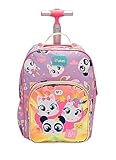PUKET - Mochila Escolar Puket com Rodinha Média BFF Best Friends Forever