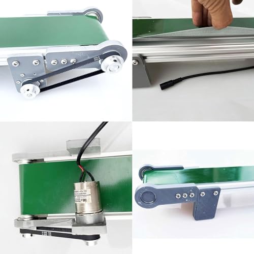 Cinta transportadora de PVC pequeña con velocidad variable para embalaje 8