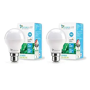 SYSKA B22D LED Bulb SSK-SRL - 9W, Pack of 2 (Cool Day Light)