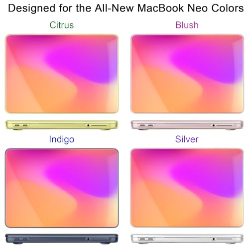 Funda MacBook Neo 13 2026 A3404 abstracta y protector teclado con adaptador USB 2