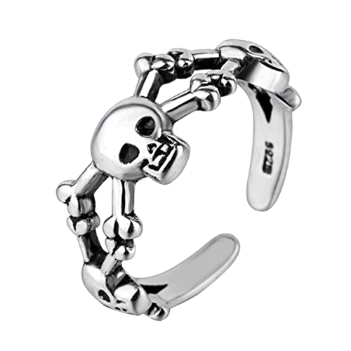Bague de doigt réglable gothic au décor sombre et ajustable