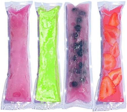 PackFreshUSA: Clear Freezer Pop Bags - Premium Quality - Pre-Cut - Heat Sealable - Commercial Grade - Vacuum Sealer - Disposable - DIY Popsicles - Made in USA - 100 Pack image 4