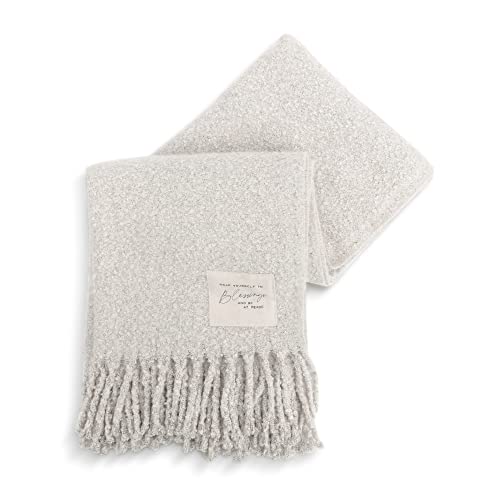 Demdaco Dear You Blessings Pebble Grey 60 X 50 Polyester Throw Blanket #TOP20
