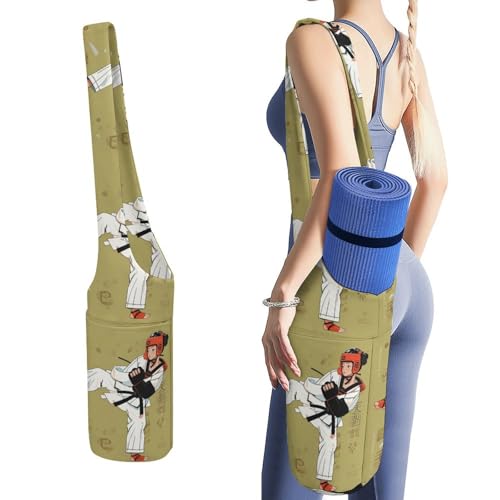 Sac de rangement tapis yoga étanche toile robuste avec poche bouteille