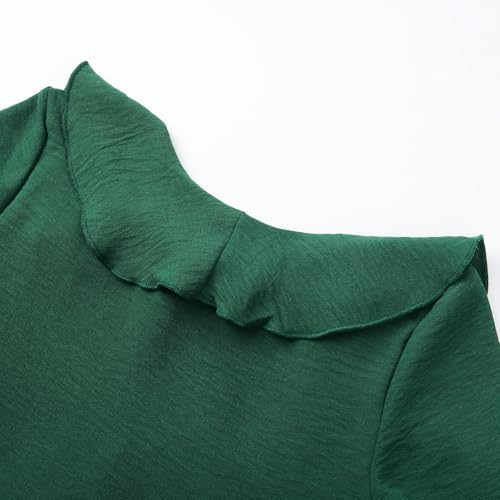 Uhnice Girls Ruffled Tiered Dress Long Sleeves Loose Fit Casual Sundress4