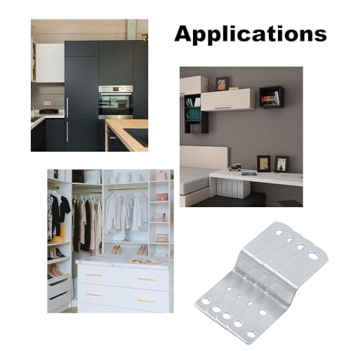 SagaSave Z-Form Eckwinkel, Bilderrahmen Hosenträger Möbelhalterung Befestigung, Winkel Halterung Eckmontage Regalhalterung Fotorahmen Klammer Zubehör, 4er Pack (M)