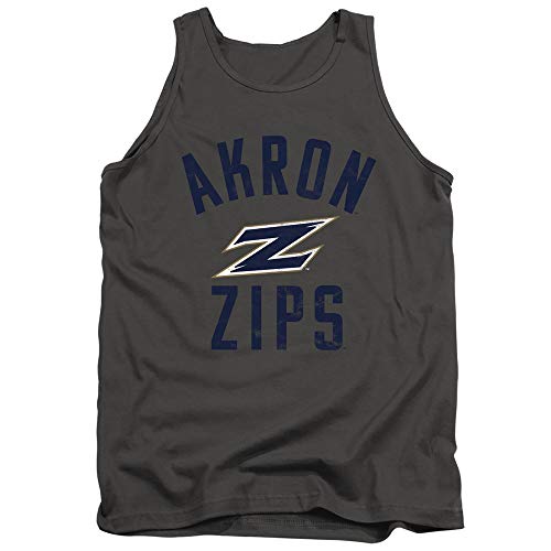 University of Akron The Official Zips Logo Unisex Adult Tank Top, Charcoal, Medium