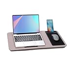 Baoee Large Lap Desk Grey Violet,Portable Tray with Pillow Cushion Fits Up to 17",with Slot,Mouse Pad,Great for Home & Office