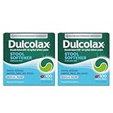 Dulcolax Stool Softener Laxative Liquid Gel Capsules, Gentle Constipation Relief for Hard, Dry Stools, Docusate Sodium 100 mg, 100 Count, 2 pk