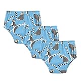 Baby Girls Potty Training Must Haves Pants Leakproof Nighttime Potty Training Pants Underwear Briefs for Toddler 5T Lemurs Madagascar Blue Pattern