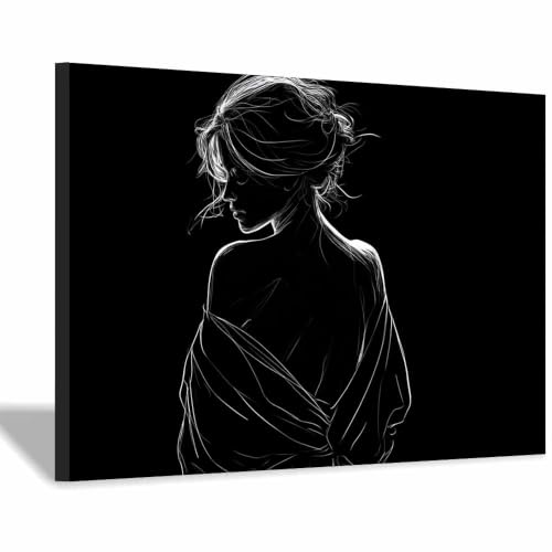 Art abstrait lady lines affiche moderne pour décoration salon et chambre
