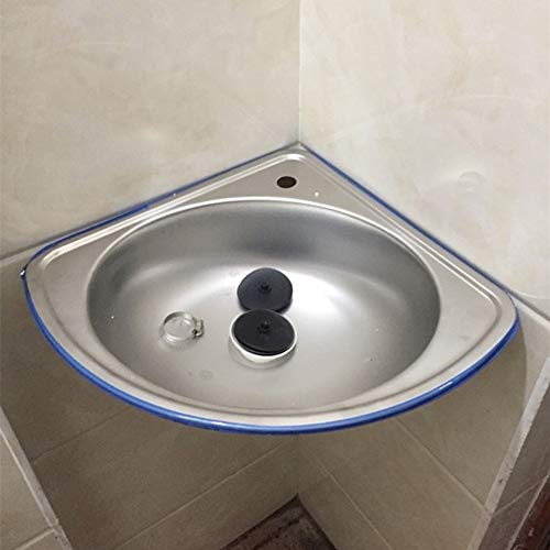 Bathroom Vessel Sink Stainless Steel Wall Mount Corner Vanity Triangle Mini Thick Hanging Art Wash Basin Wall Hung Easy To Install For Modern Kitchen Lavatory Cloakroom Toilet Usa Stock #TOP6