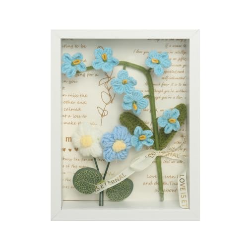 Fleurs au crochet Forget Me Not : cadeau idéal pour cadre photo
