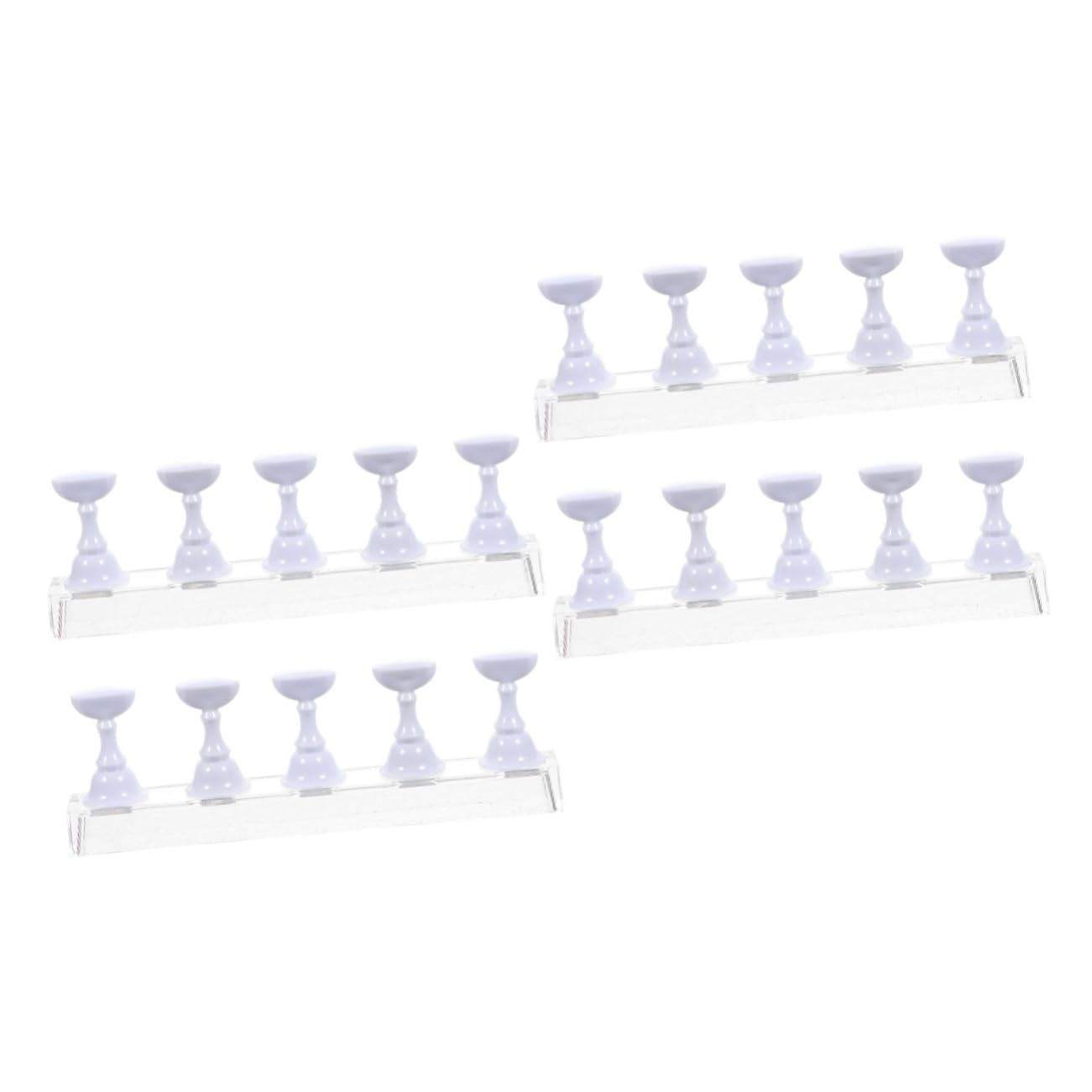 Healeved 4 Sets Acrylic Nail Art Tips Holder