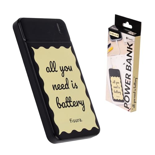 Batería externa para iPhone y Android Fisura power bank 10000 mAh original color beige