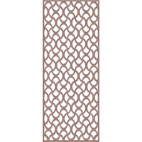Image of Resort Decorative Pierced Fretwork Wood Wall Panels, 19 3 /8 inchW x 49 3 /8 inchH x 3 /8 inchT, Walnut
