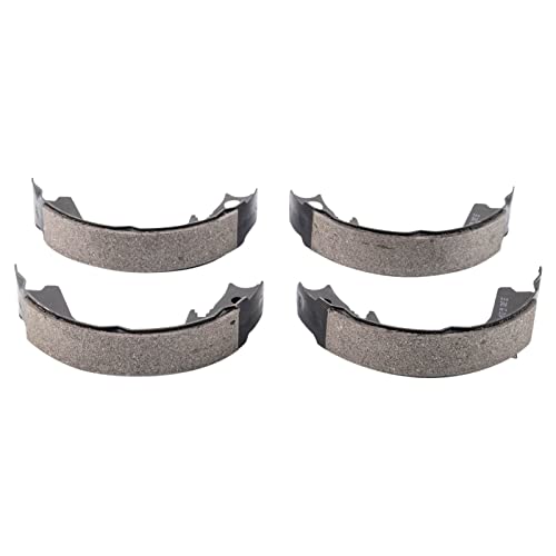 Image of TRQ Rear Brake Pad and Rotor Set Ceramic Parking Brake Shoe Compatible with 2008-2009 Subaru Legacy