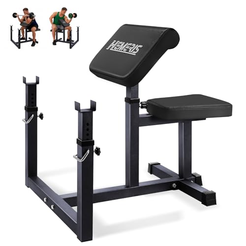 HEMERIS Preacher Curl Bench, Max Load 450 LBS Strength