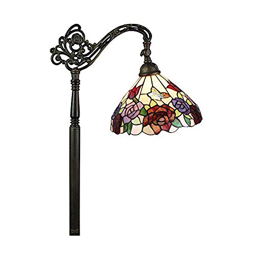 Featured Product Amora Lighting AM1114FL12 Tiffany Style Roses Reading Floor Lamp 62 In