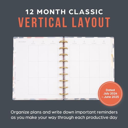 The Happy Planner 673807681002 Happy Planner Disc-Bound Mid-Year 12-Month Vertical Planner, Academic Planner July 2024–June 2025 thumb #1