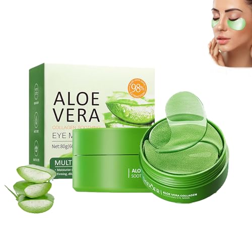 60 Patchs Pour Les Yeux à L'Aloe Vera, Patchs Anti-Cernes Avec Effet Hydratant Et Anti-âge, Anti-Cernes, Soulagent Les Poches, Réduisent La Fatigue