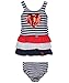 U.S. Polo Assn. Baby Girls' Striped Jersey Tank and Peached Poplin Ruffles Dress