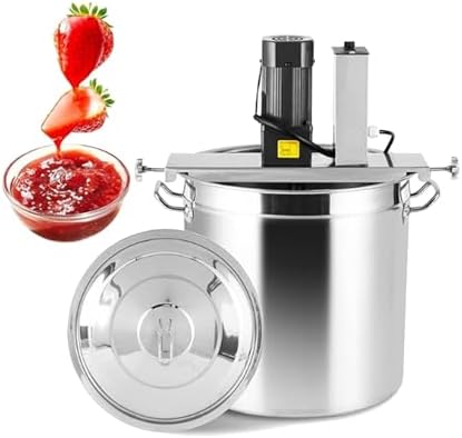 Automatic Stirrer for Cooking, Stainless Steel Food Mixer Machine with 4-Blade Scraper, Ideal for Soup, Chili Sauce, Jam, Porridge & Beverages (60L Capacity)